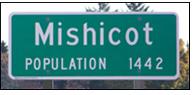 Mishicot road sign